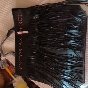 Victoria's Secret Black Fringe Tote